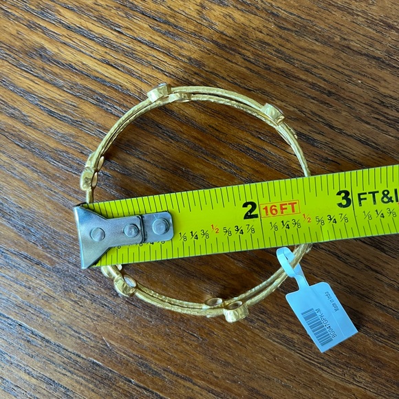 JULIE VOS SAVANNAH DEMI HINGE CUFF & Two Milano Bangles IN IRIDESCENT ROSE - Picture 8 of 8